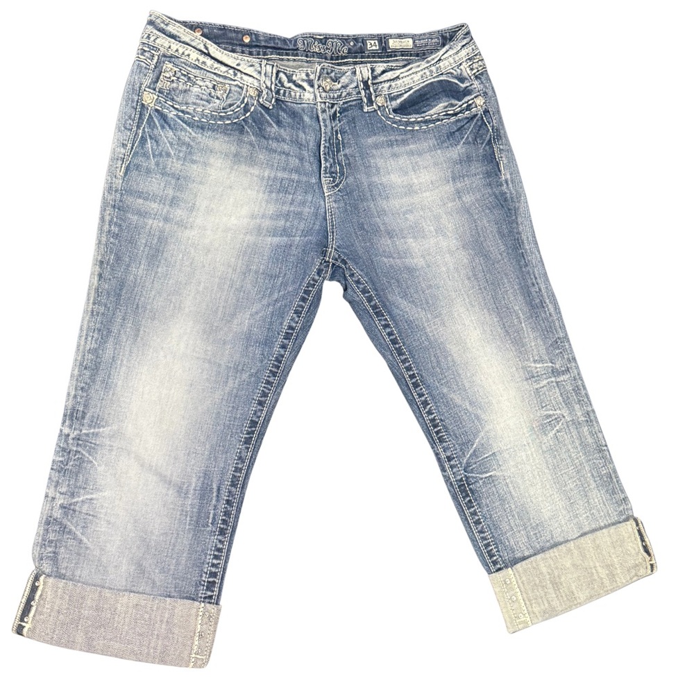 Miss Me Light Blue Cropped Jeans